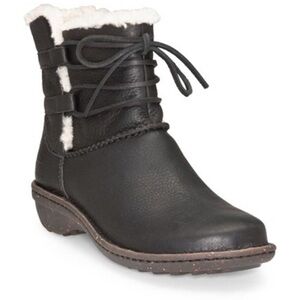 UGG Caspia Black Leather Ankle Boots Women’s Size 8